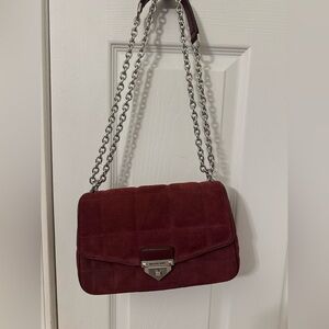Michael Kors Dark Red Chain Shoulder Bag
